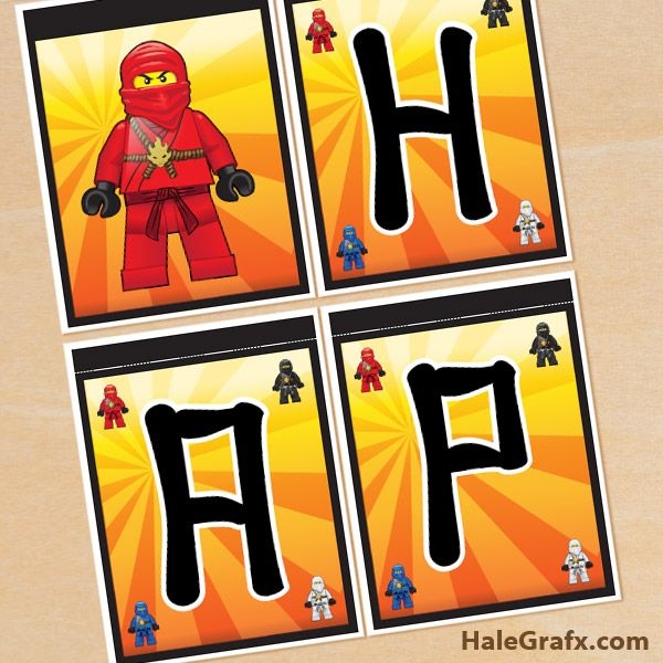 lego ninjago birthday card printable