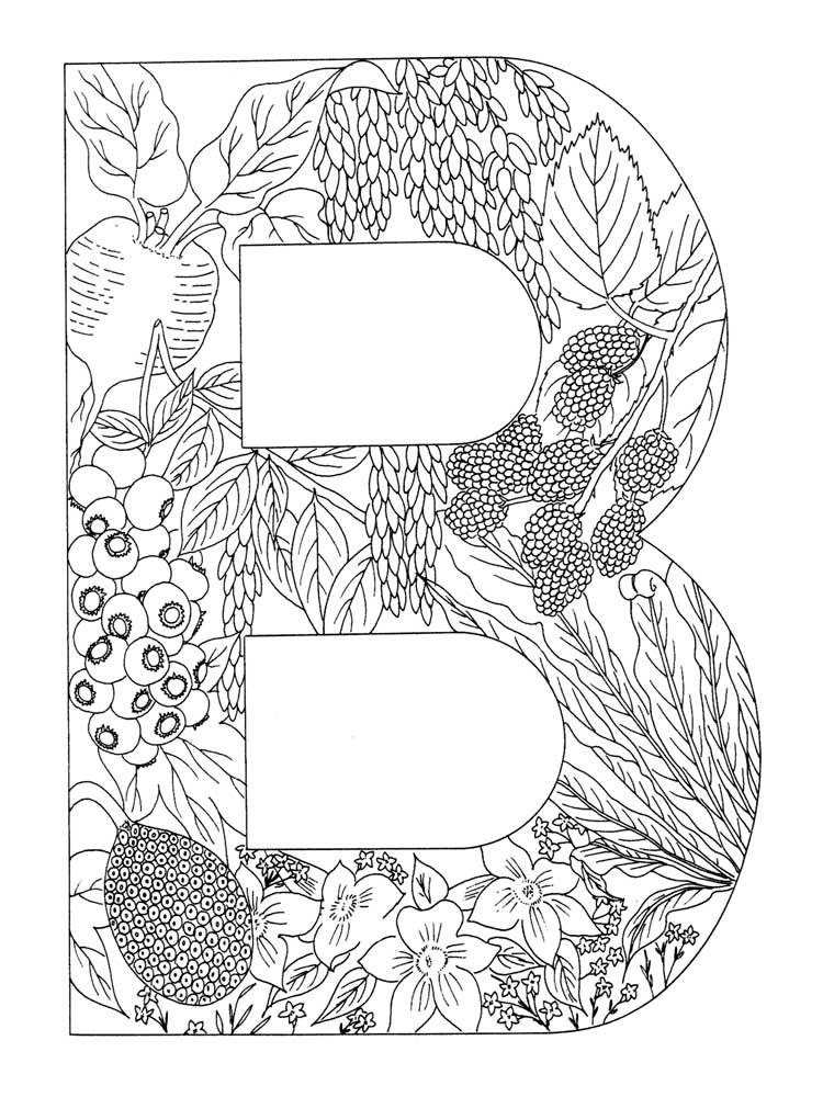 Letter B Coloring Pages