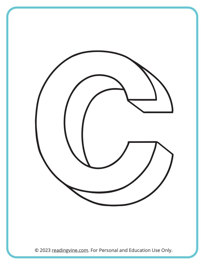 Letter C Coloring Pages