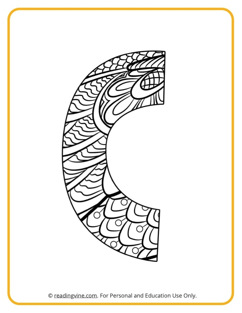Letter C Coloring Pages