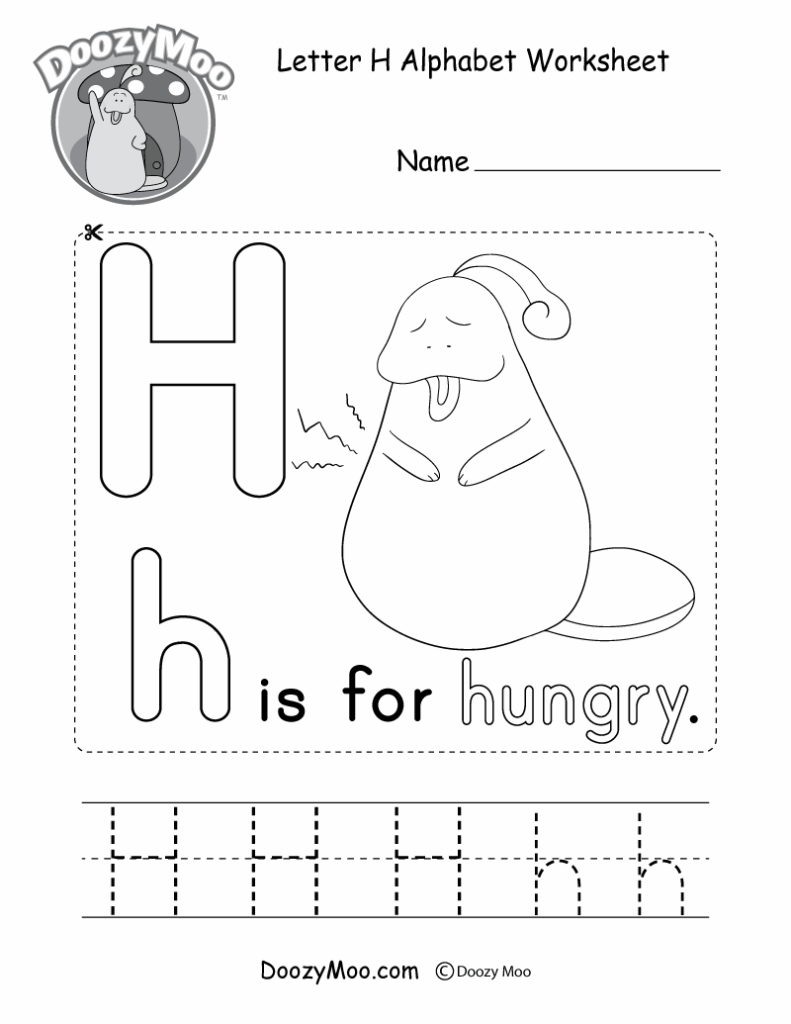 Letter H Alphabet Activity Worksheet Doozy Moo