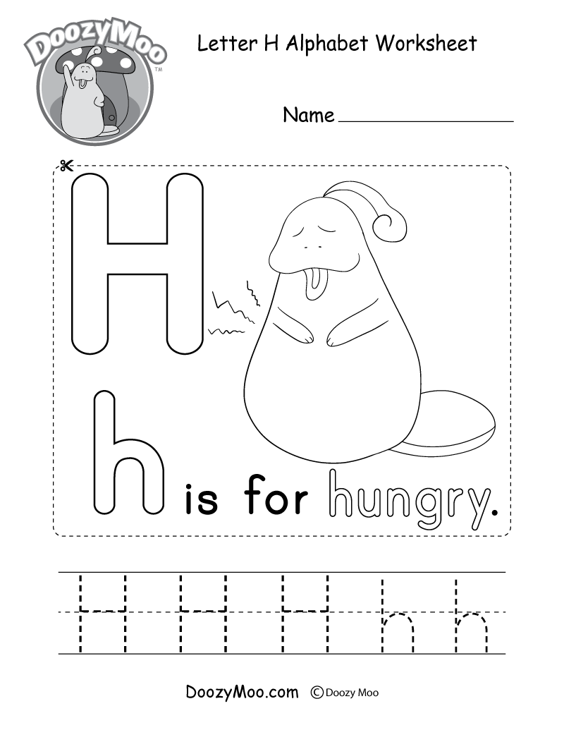 Letter H Alphabet Activity Worksheet Doozy Moo