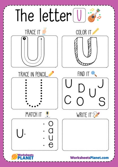 Letter U Worksheet