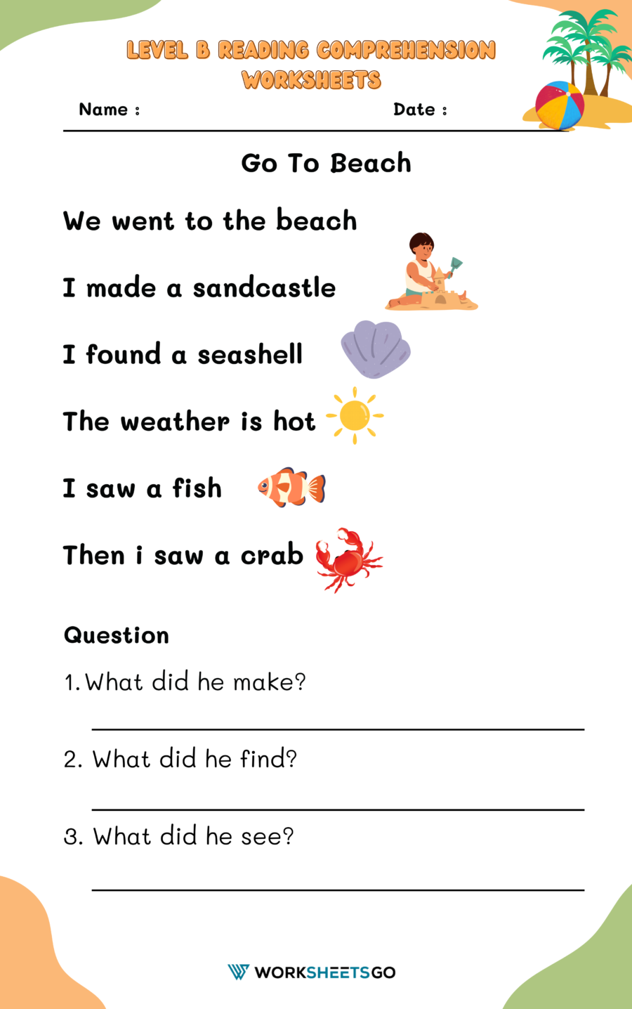 reading and comprehension worksheets