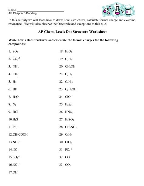 Lewis Structures Practice Worksheet Worksheets Library