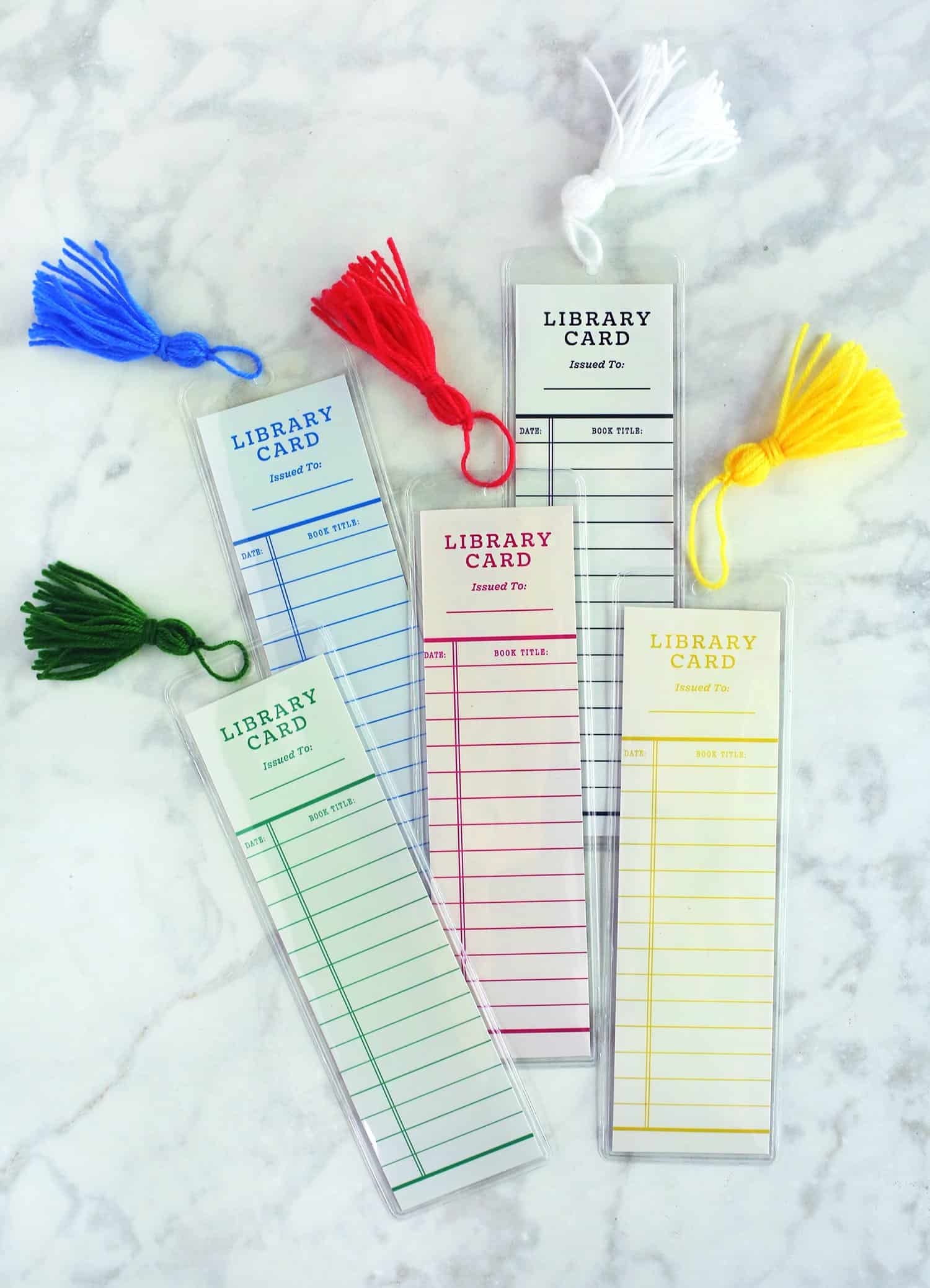 Library Card Bookmark Free Printables A Beautiful Mess