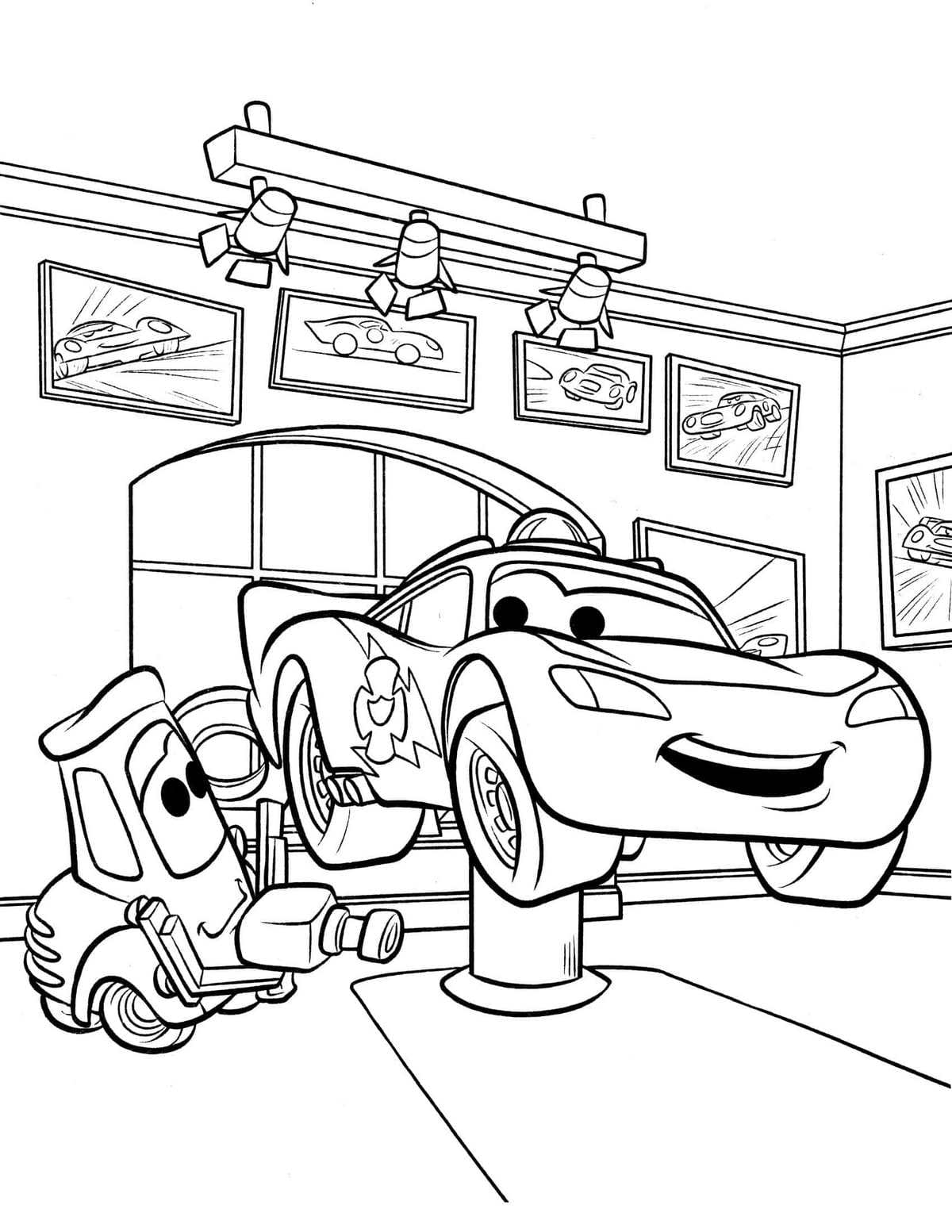 free lightning mcqueen coloring pages