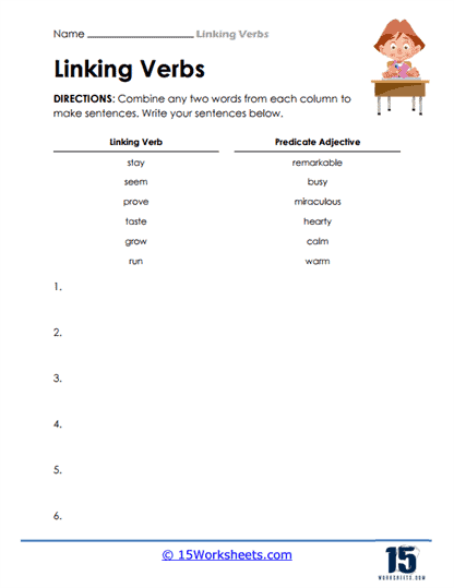 Linking Verbs Worksheet Worksheets Library