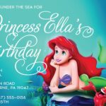 Little Mermaid Birthday Invite Template