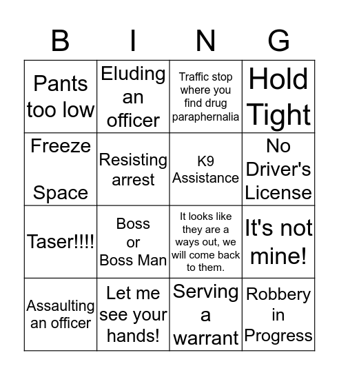 live pd bingo cards printable