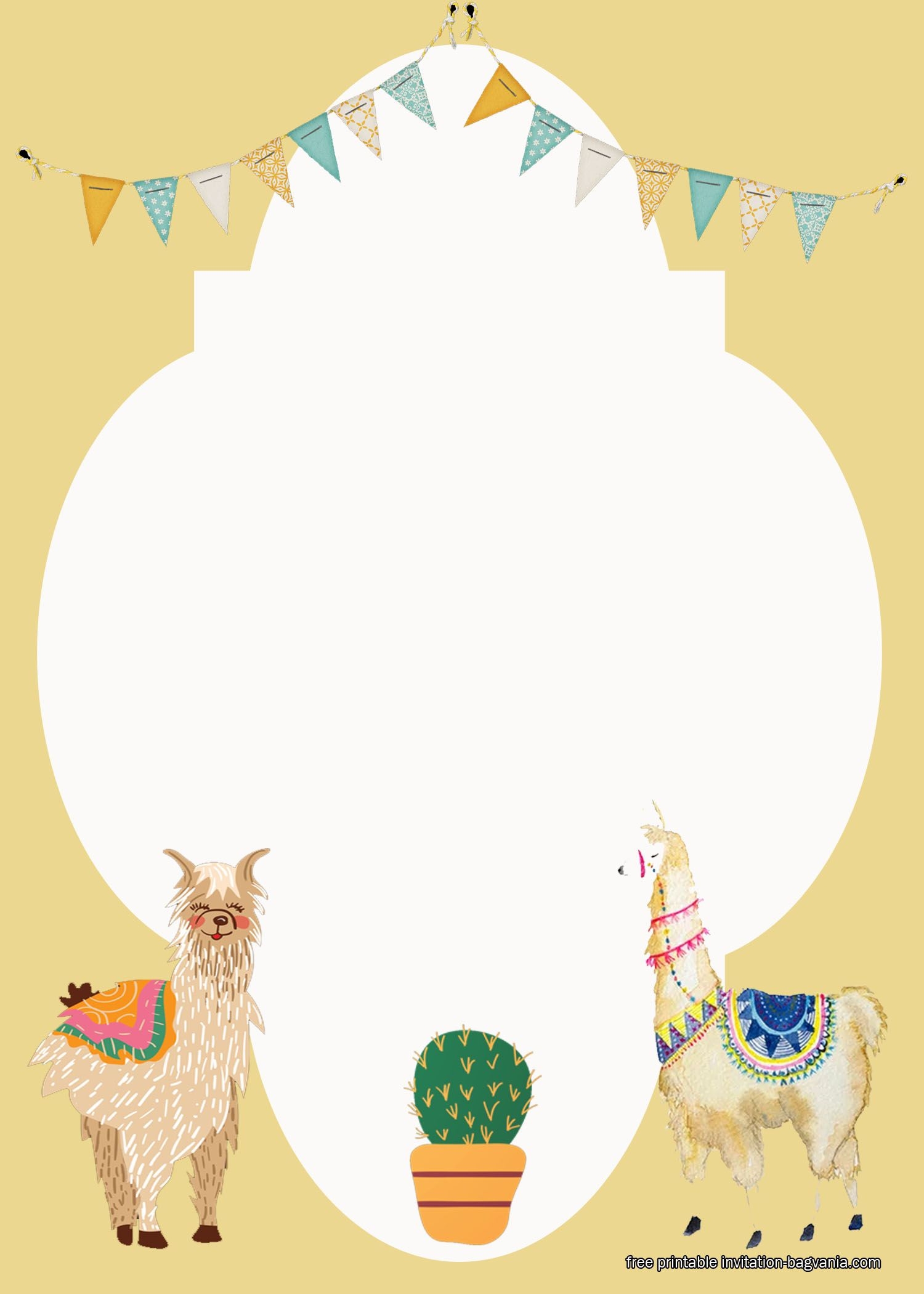 Llama Birthday Card Printable Free