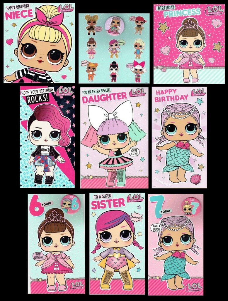 LOL Doll Birthday Card Printable