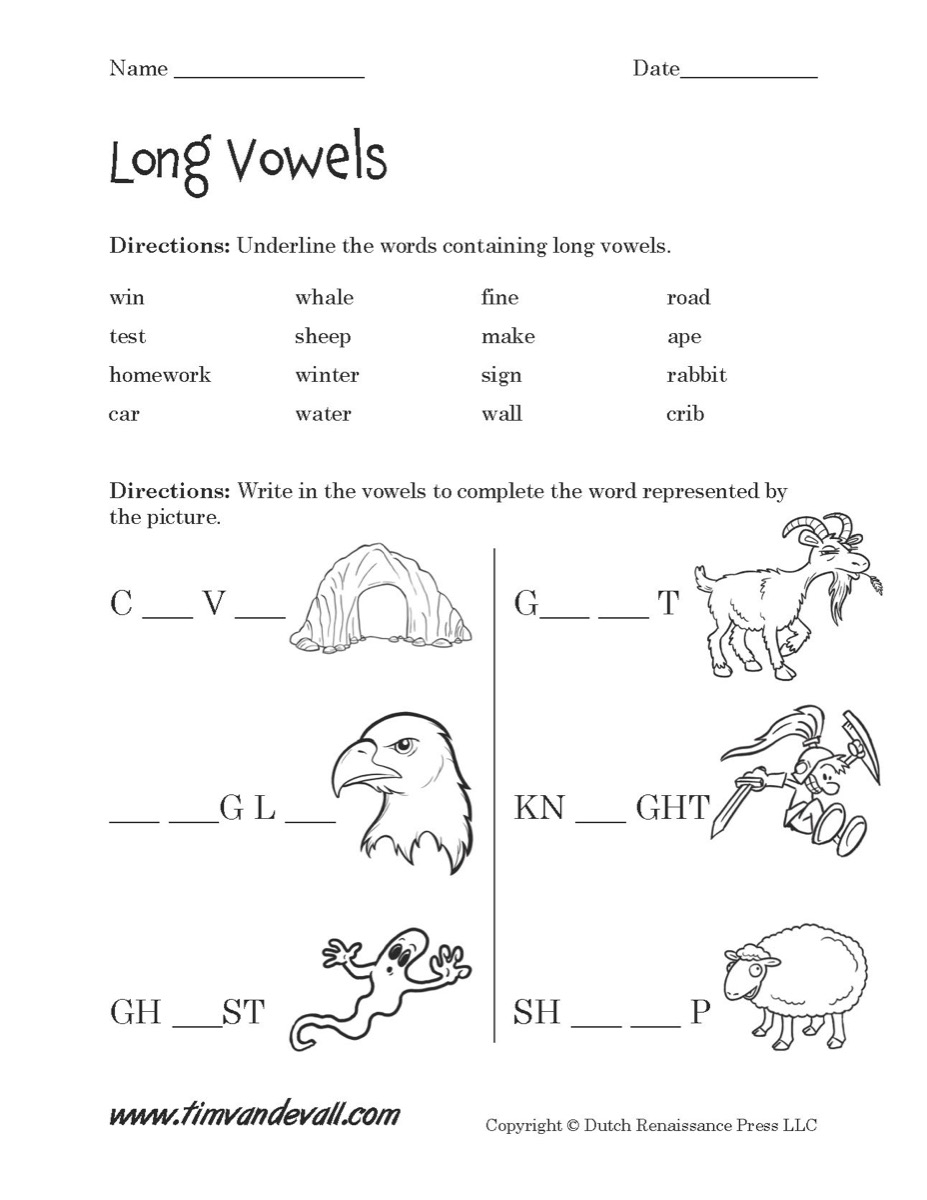 free printable vowels worksheet for kindergarten