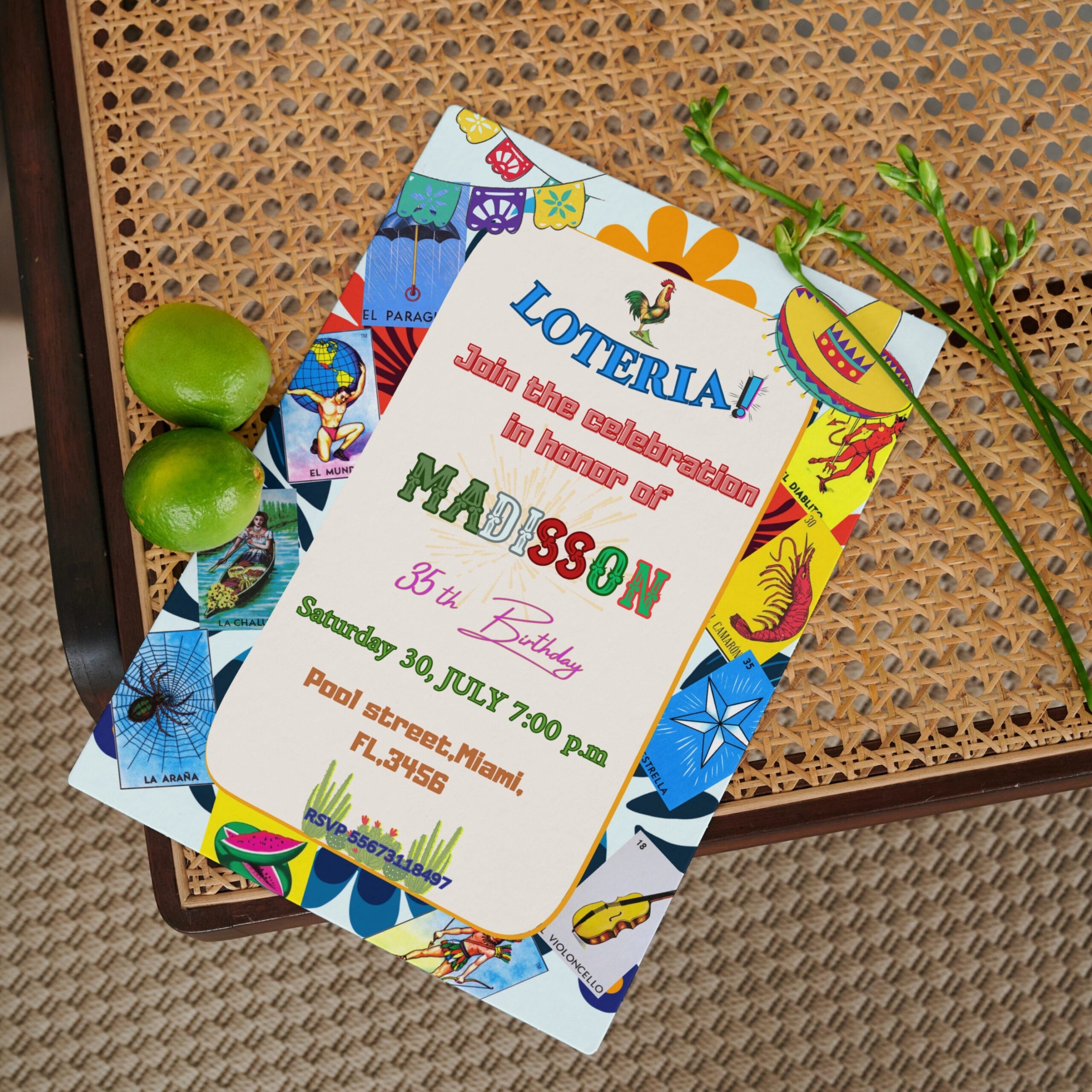 Loteria Invitation Template Loteria Invitation Customizable Loteria 