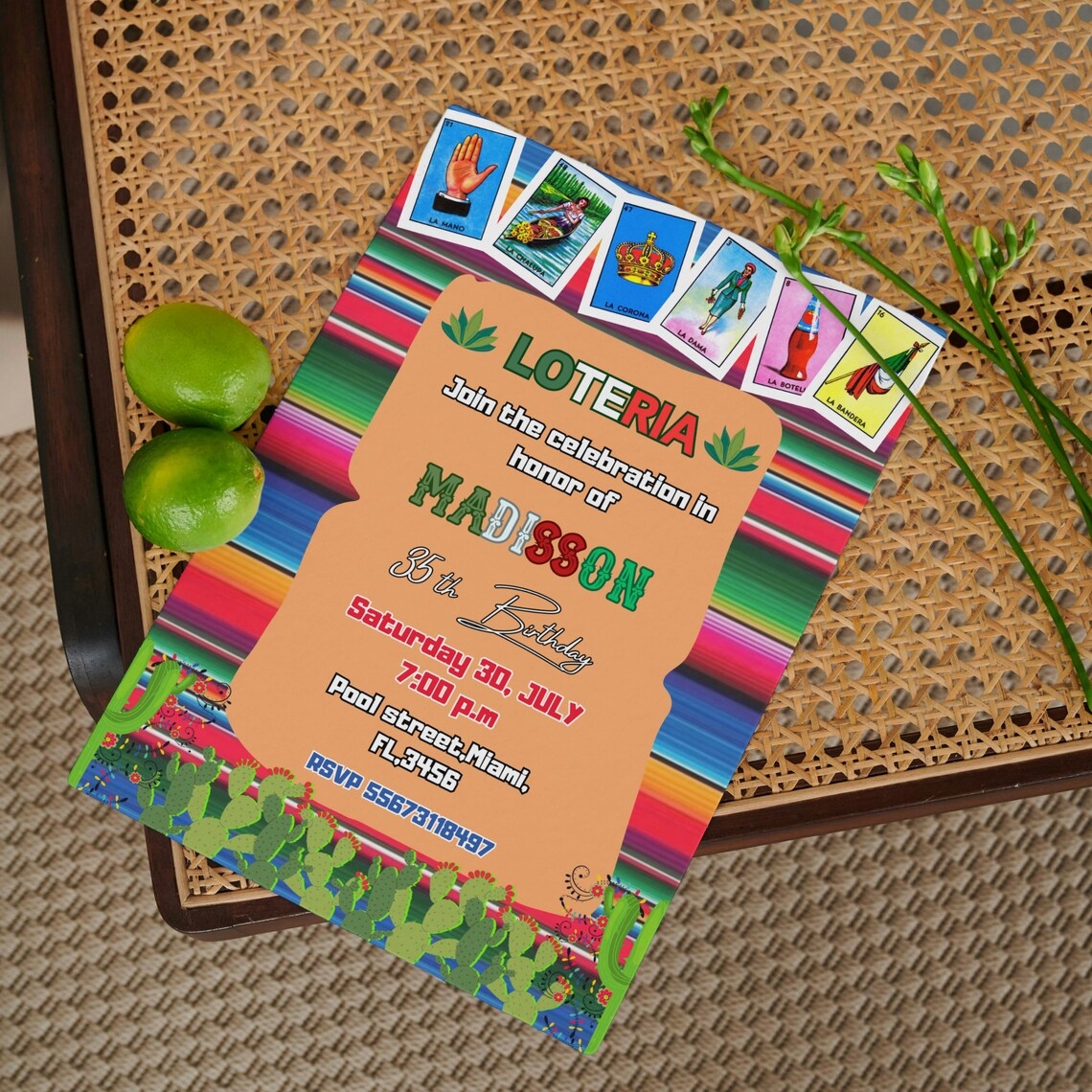 loteria invitation template