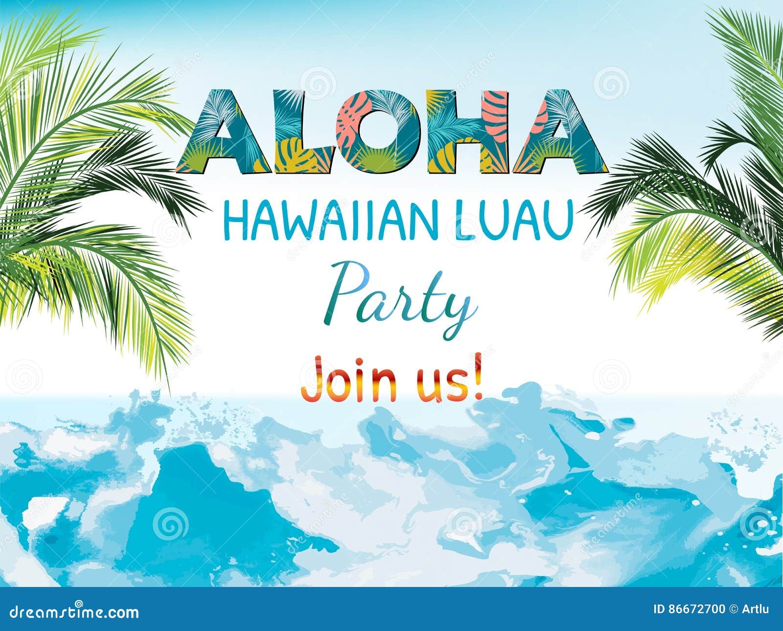 Luau Party Hawaii Invitation Flyer Poster Template Lu Vrogue co