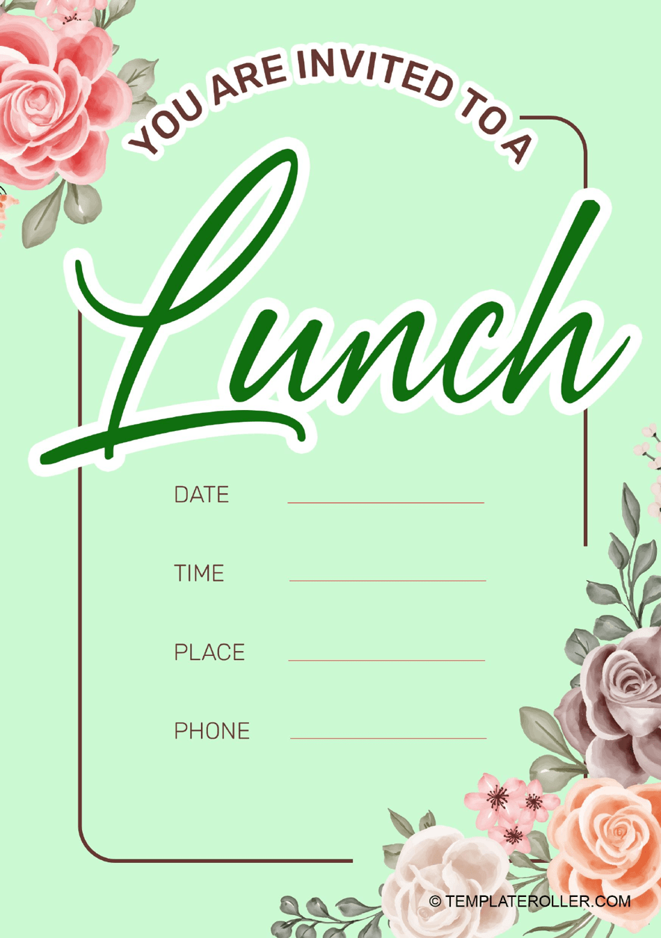 invitation for lunch template