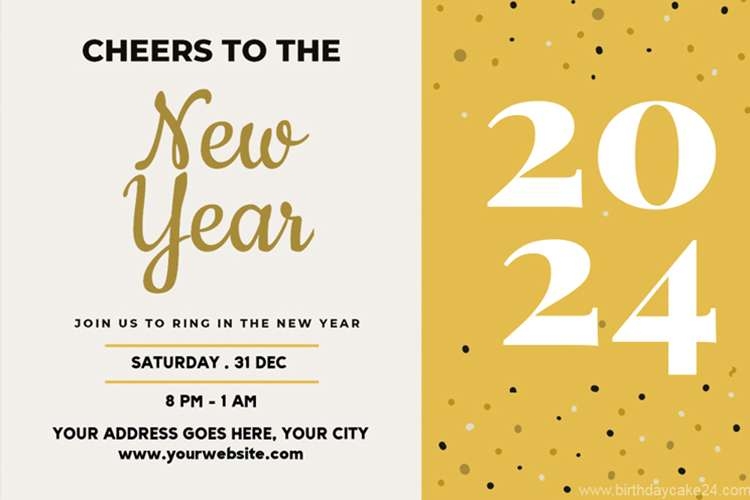 happy new year card free printable