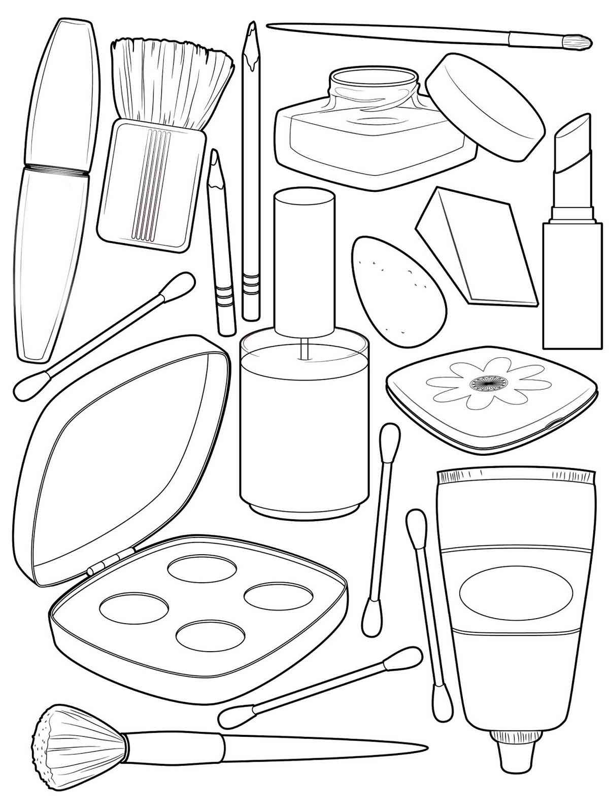 Makeup Coloring Pages