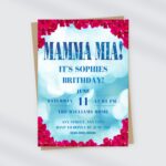 Mamma Mia Invitation For Disco Bridal Shower And Birthday Party