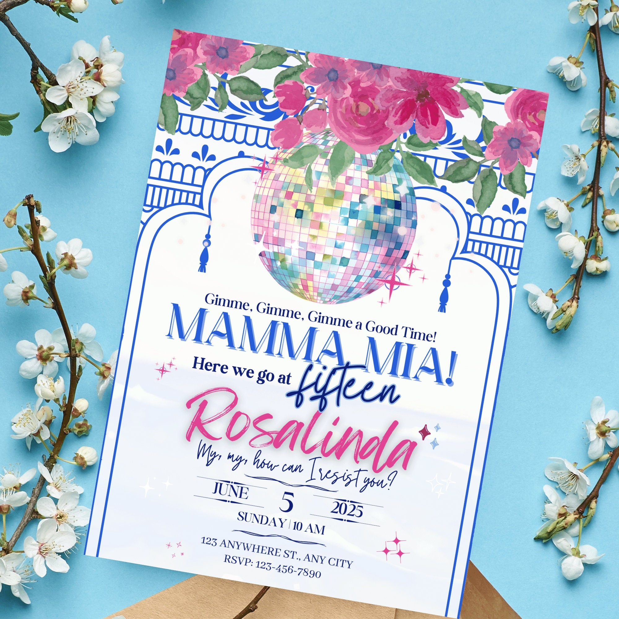 Mamma Mia Mamma Mia Invite Template Quinceanera Invitations Template 