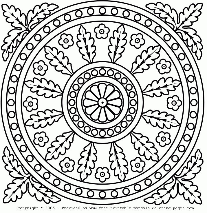 Mandala Coloring Free printable mandala coloring pages 3