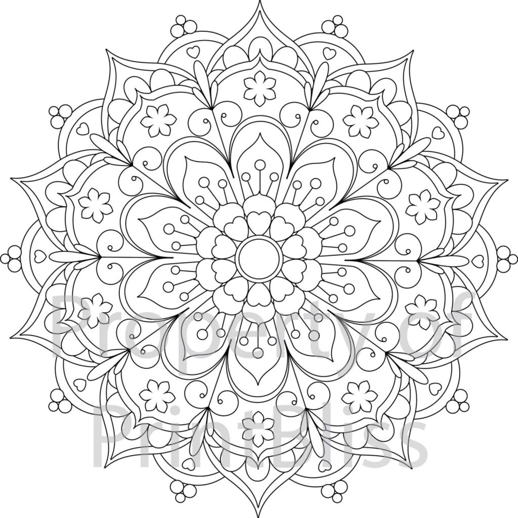Mandala Flowers Coloring Pages Coloring Home