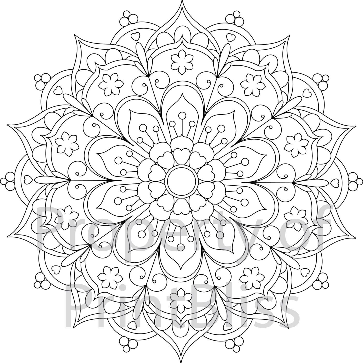 Mandala Flowers Coloring Pages Coloring Home