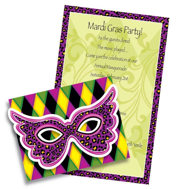 Mardi Gras Party Invitations Templates