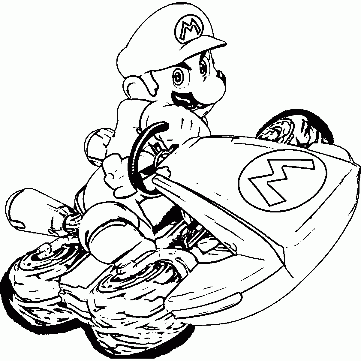 Mario Kart 8 Mario Coloring Page Wecoloringpage Coloring Home