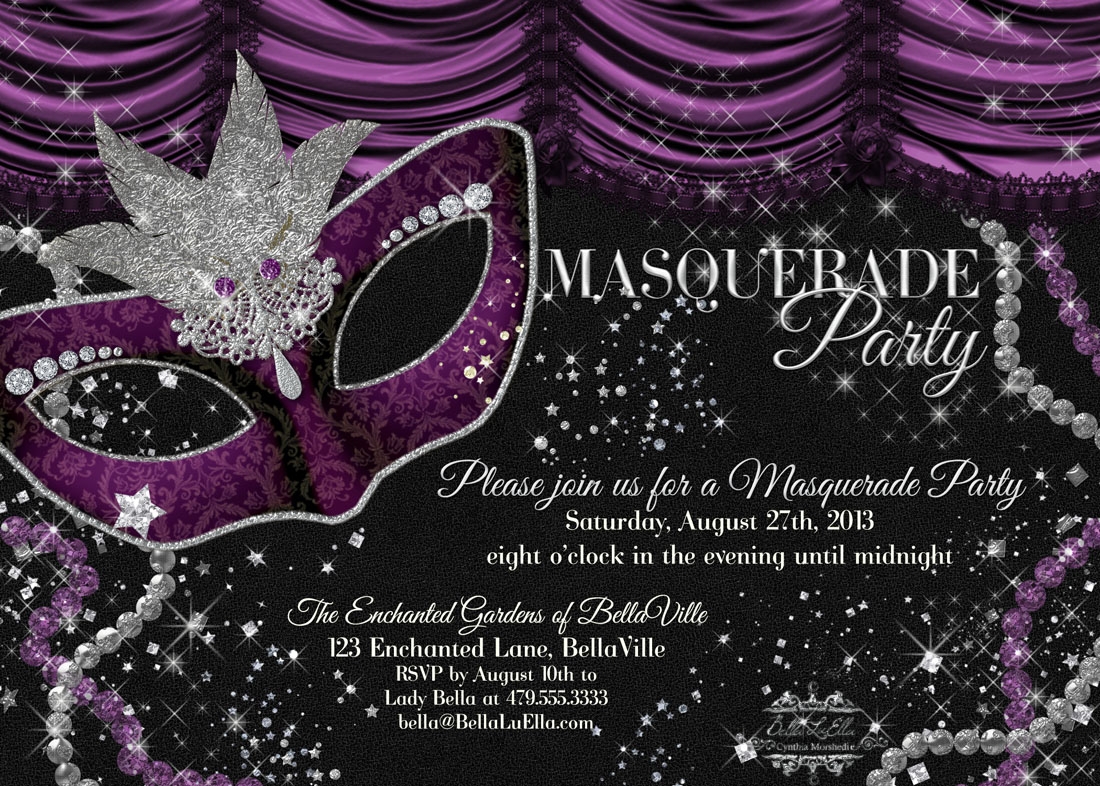 Masquerade Party Invitations Templates