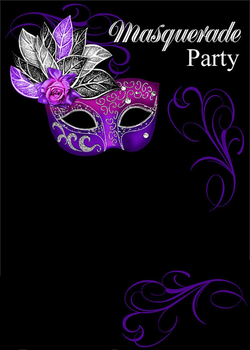 masquerade party invitations templates