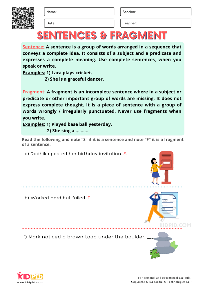 Mastering Sentence Fragments Comprehensive Worksheets And Exercises