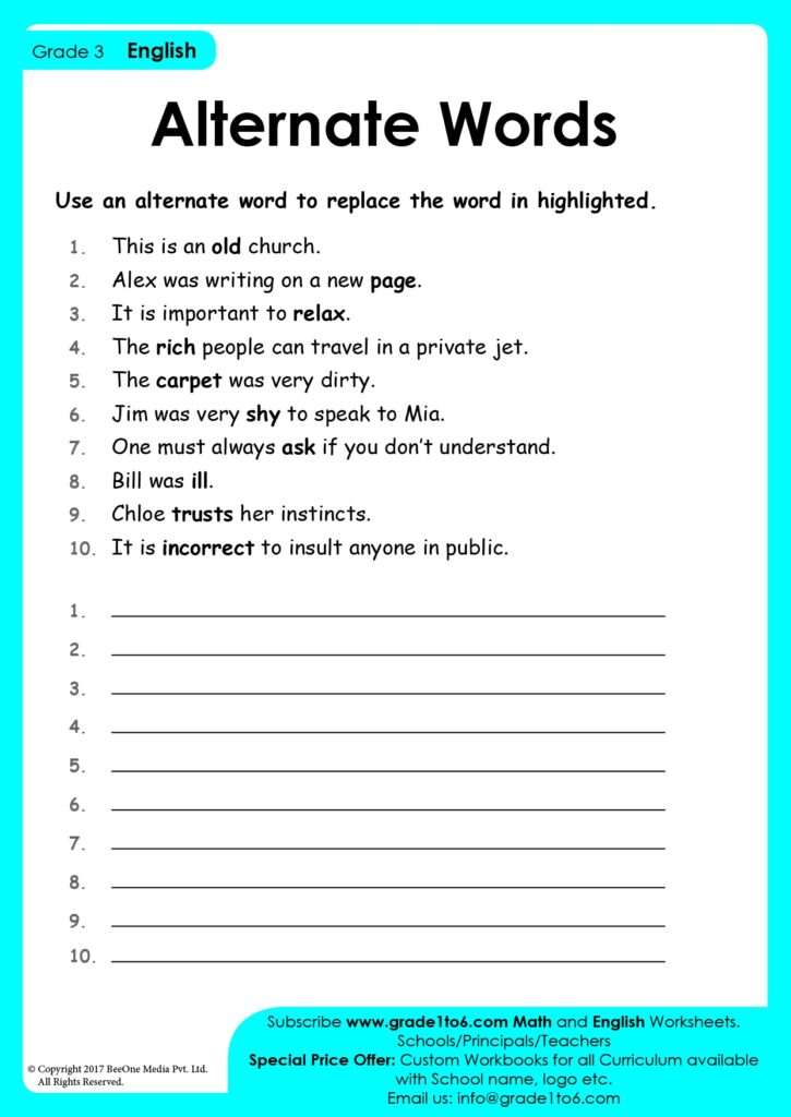 Match Synonyms Worksheet Have Fun Teaching Worksheets Library