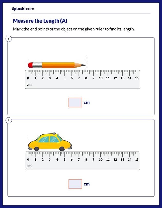 Measurement Inches Worksheet For 1st 2nd Grade Lesson Planet