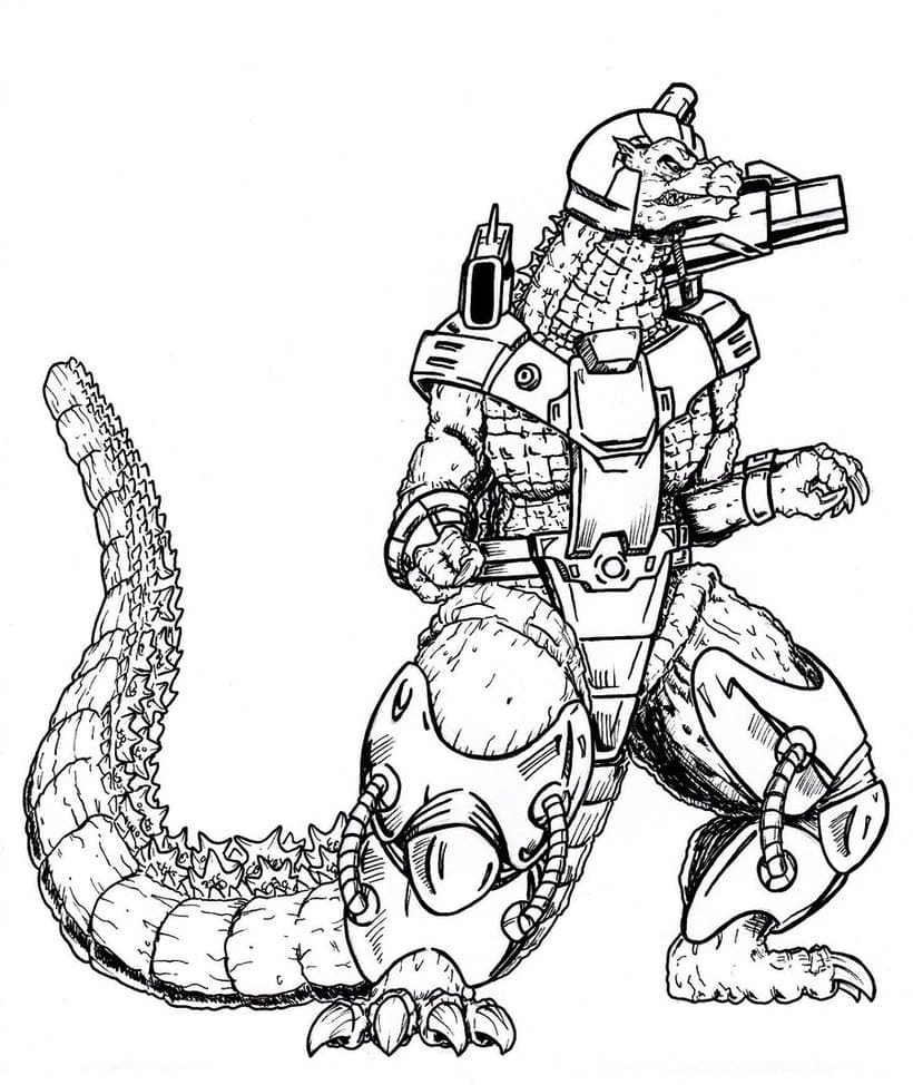 free godzilla coloring pages