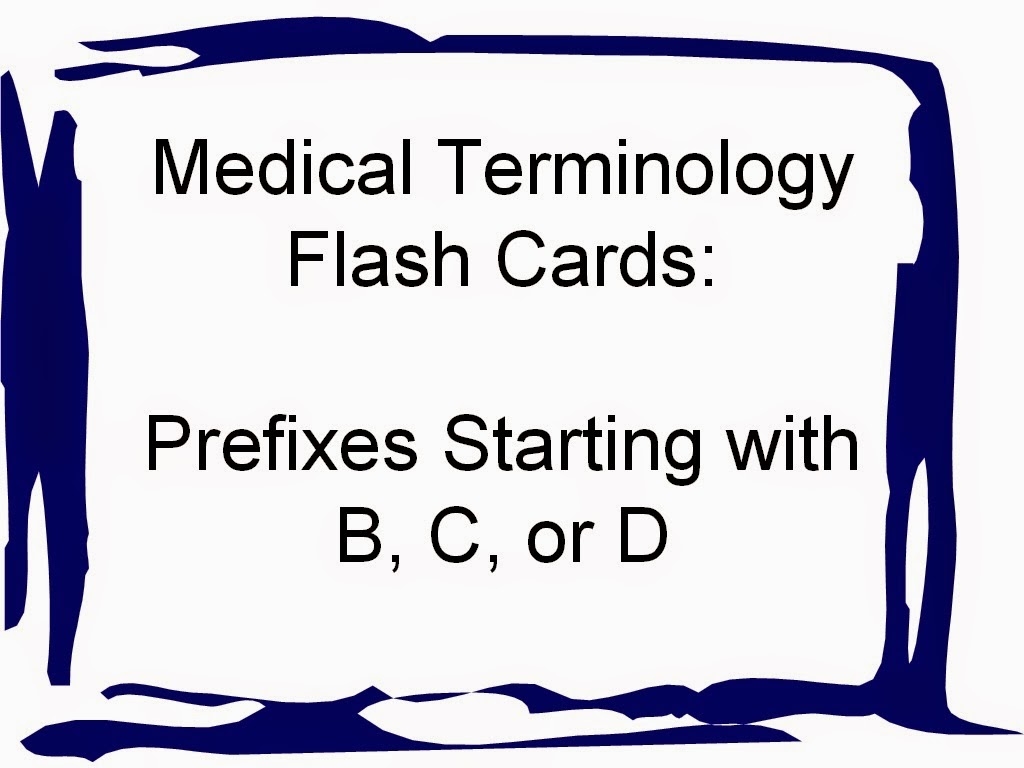 Medical Terminology Flash Cards Printable