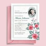 Memorial Service Invitation Template Google Docs Illustrator Word