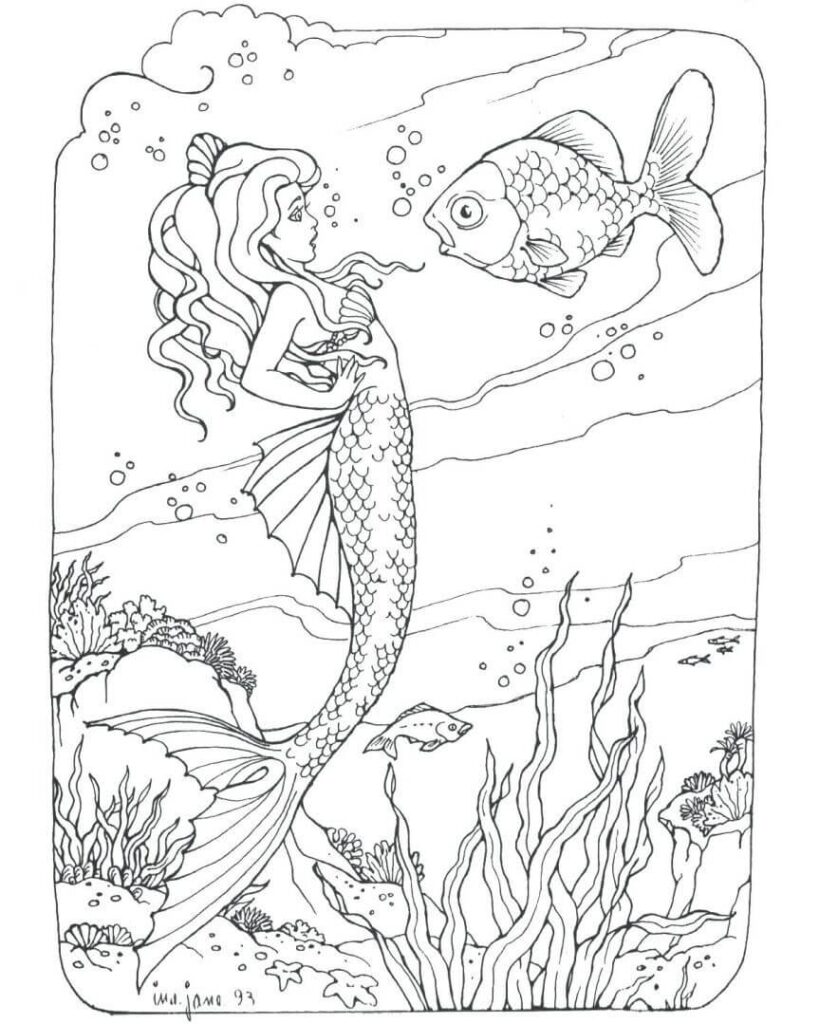 Mermaid Coloring Pages Printable Coloring Pages FREE