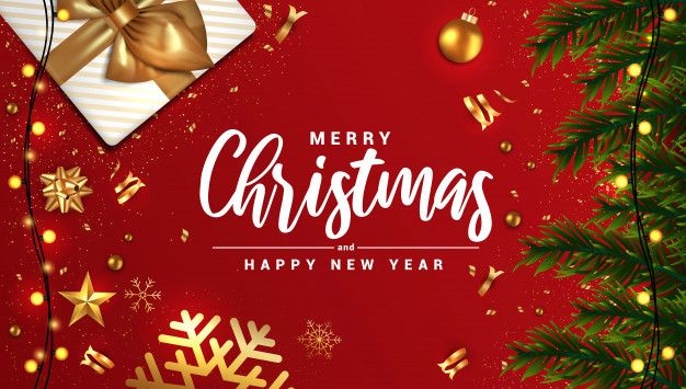 Merry Christmas And Happy New Year Greeting Card
