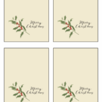 Merry Christmas Card Template Printable Pdf Download