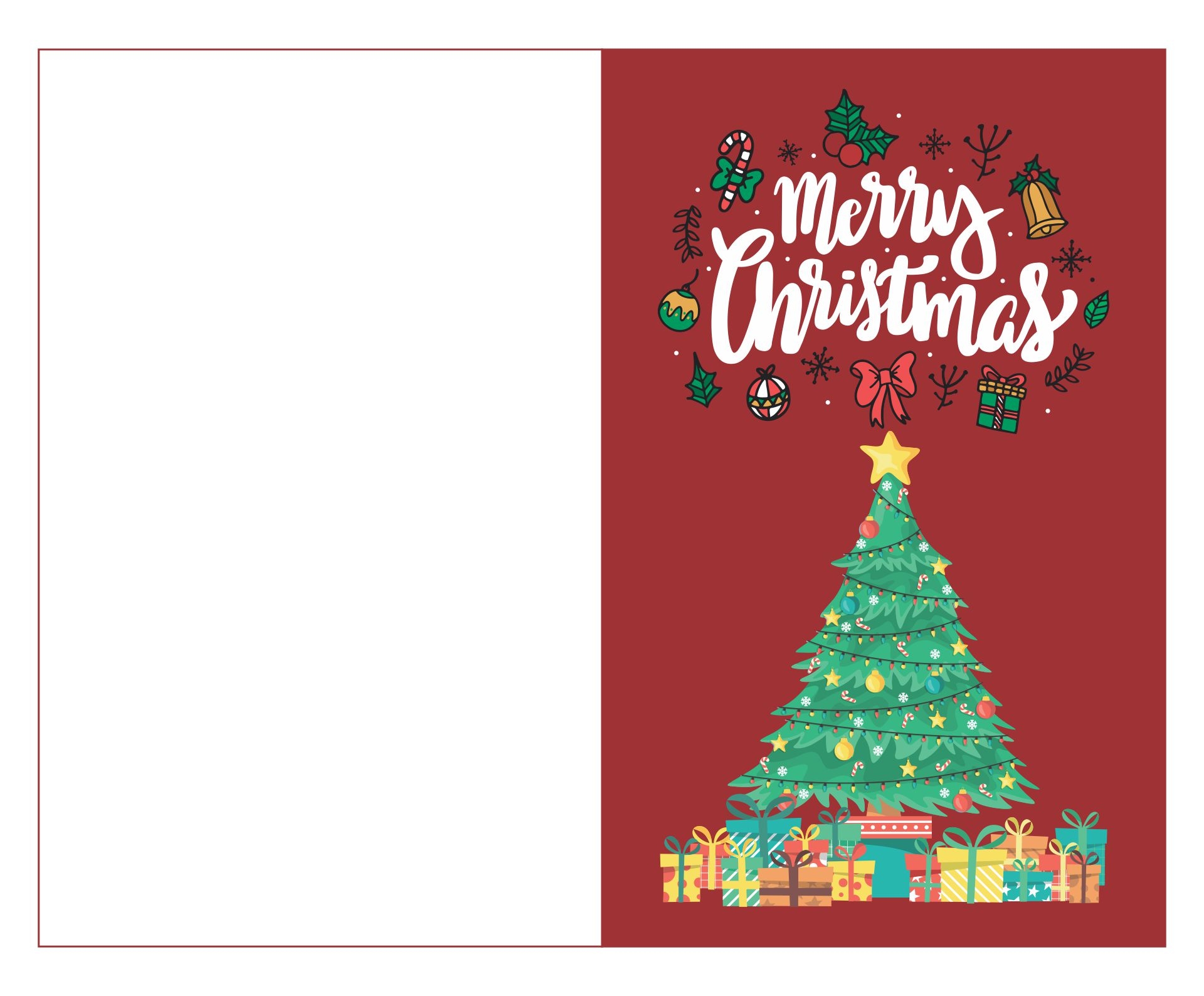 Merry Christmas Cards 10 Free PDF Printables Printablee