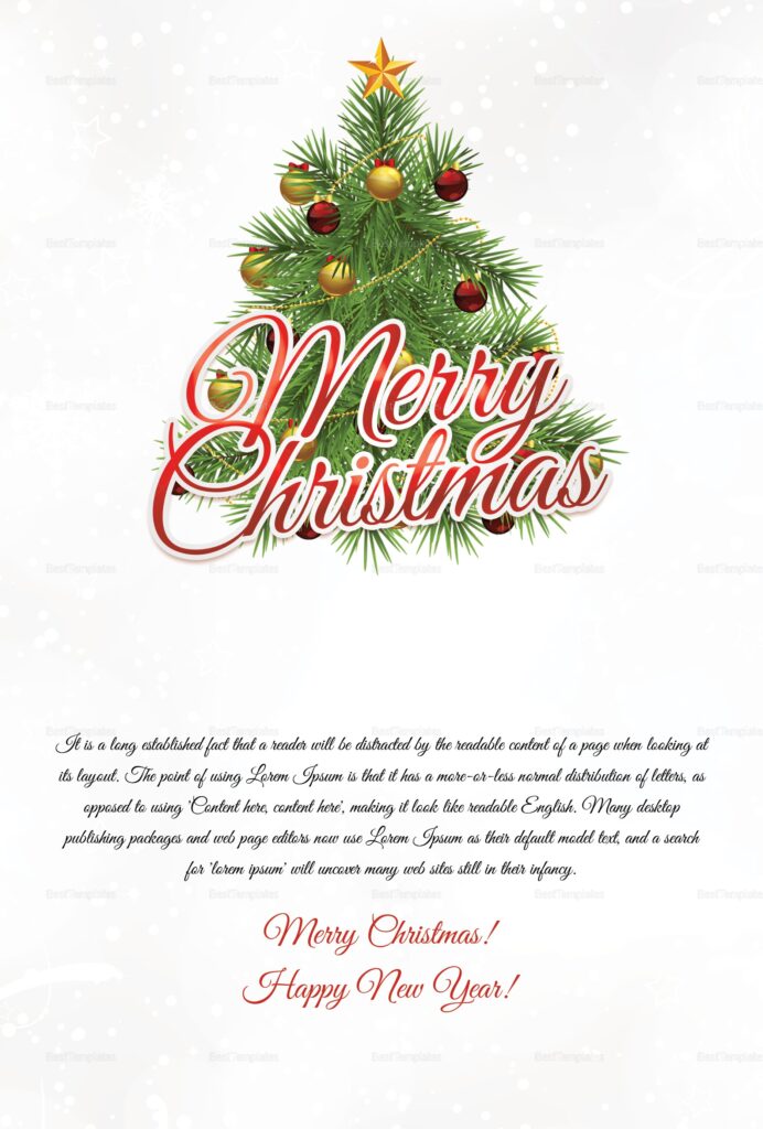 Merry Christmas Thank You Card Template In Adobe Photoshop