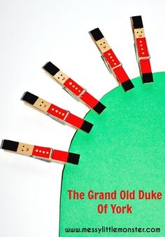 Messy Little Monster The Grand Old Duke Of York Soldier Peg Craft 