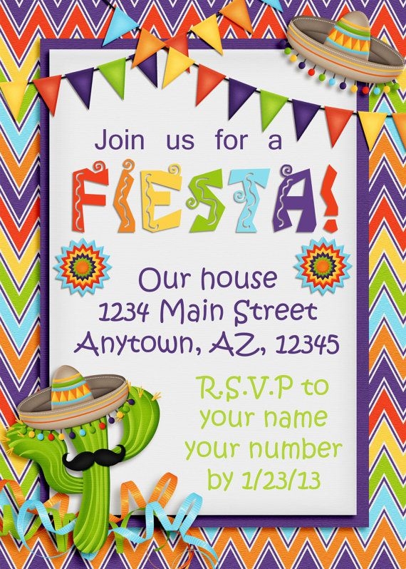 Mexican Fiesta Invitation Template