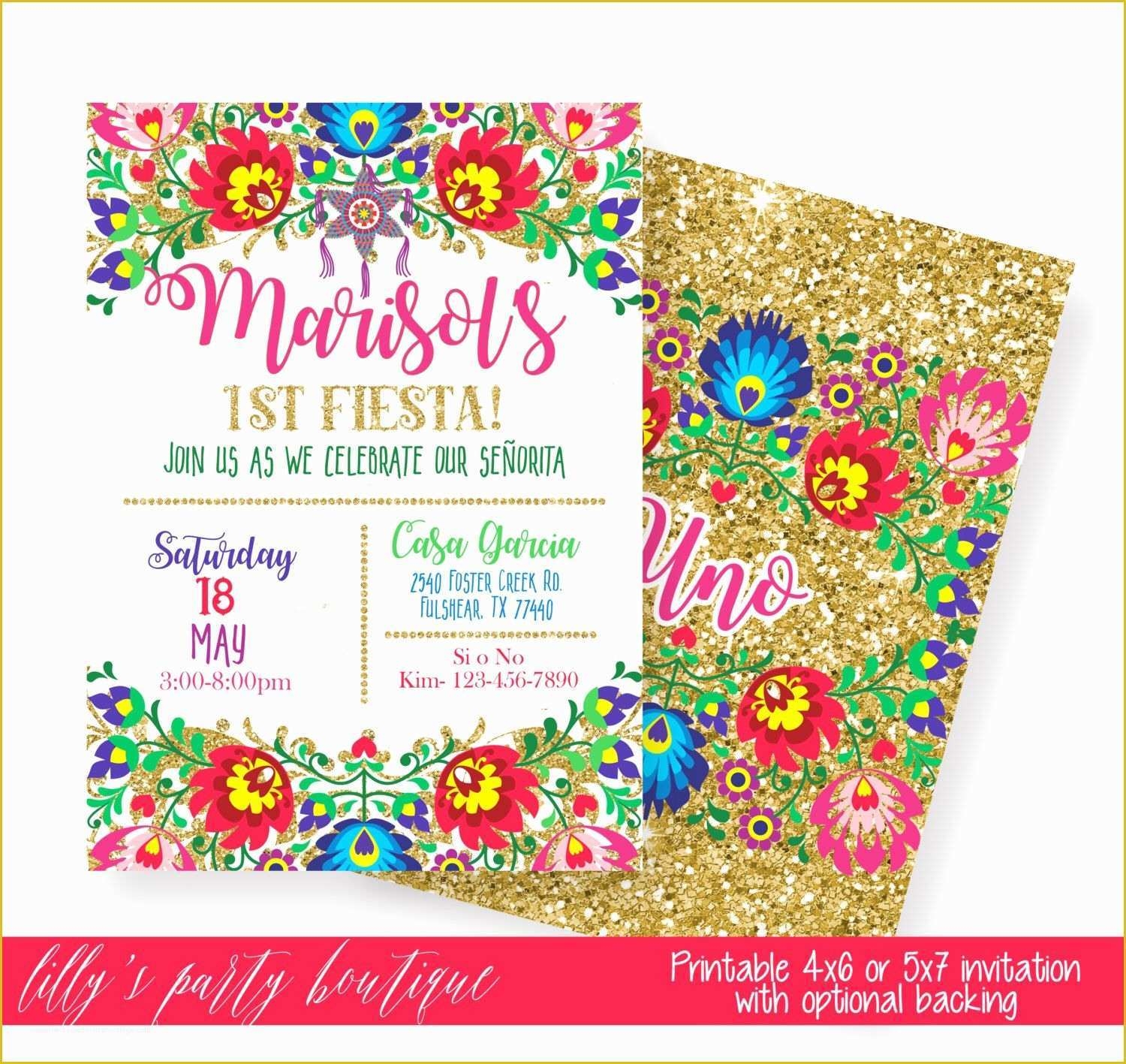 Mexican Fiesta Invitation Templates Free Of Fiesta Birthday Invitation 