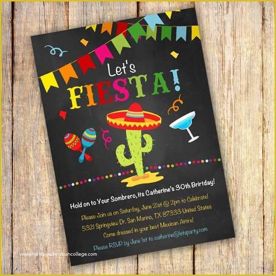 Mexican Fiesta Invitation Templates Free Of Mexican Fiesta Birthday