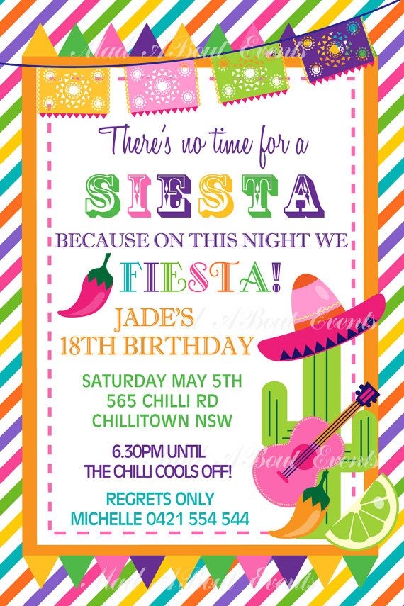 Mexican Party Invitation Free Template