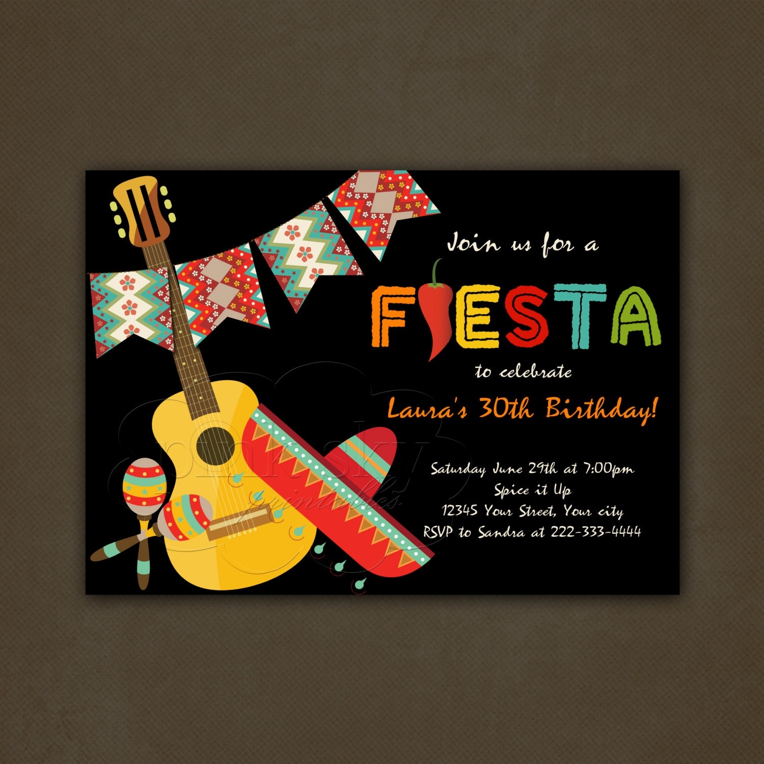 mexican party invitation template