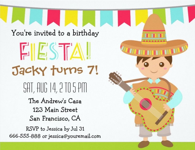 Mexican Theme Invitations Template Free